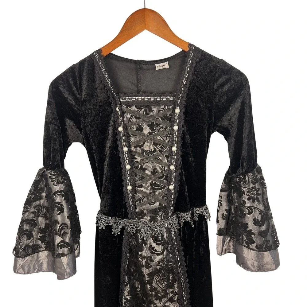 Renaissance Dress Costume Girls Large Ren Fairy Halloween Embellished Juniors